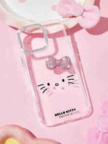 HELLO KITTY AND FRIENDS | SHEIN 卡通圖案透明鑽飾手機殼 防摔保護 11-17 手機殼 - 彩色 - 查看 2