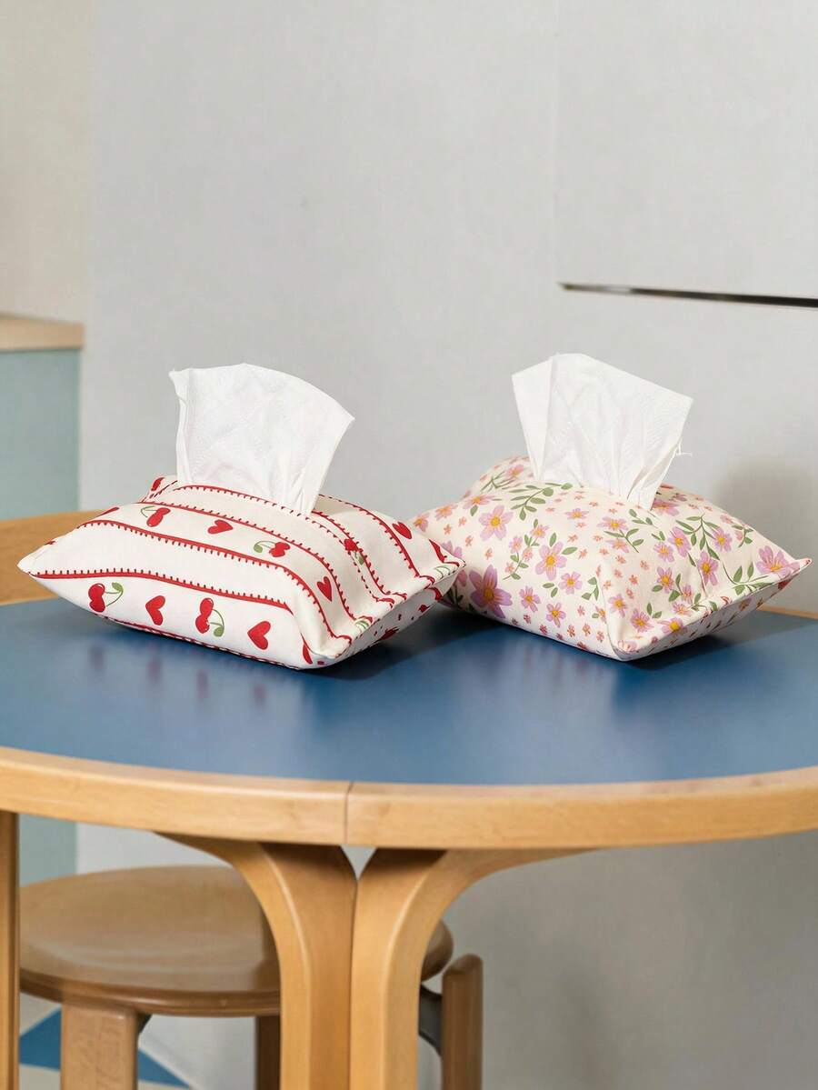 SHEIN 1-Piece Paper Towel Cover Paper Towel Bag Paper Drawing Bag Fabric Car Paper Bag Home Storage Paper Towel Bag - Multicolor - View 1