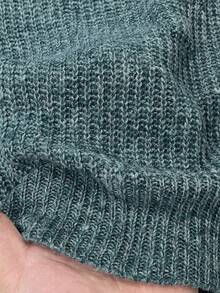 Rusticease Suéter de punto casual de otoño para mujeres de mediana edad con decoración floral 3D, otoño e invierno - Verde - Ver 4