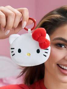 HELLO KITTY AND FRIENDS | SHEIN 1個可愛卡通零錢包，立體造型，可收納硬幣、卡片、鑰匙等小物，可掛在包包上 - 白色 - 查看 1