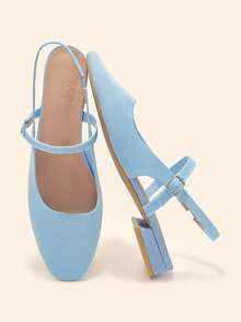 CUCCOO BASICS Ladies Mary Jane Flats Daily Fashion Comfortable Versatile Casual Flats, Suitable For Walking Travel And Vacation - Sky blue - View 7