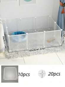DIY Freely Combinable Pet Fence, Cat Cage, Dog Cage, Hamster Cage, Rabbit Cage Accessories, Suitable For Small Pets. - White - View 8