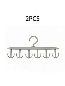 1/2PCs Durable Multi-Hook Hanger For Wardrobe Finishing And Clothes Drying Can Be Used To Store Underwear, Stockings, Ribbons, Hats And Other Purposes - Multicolor - View 9