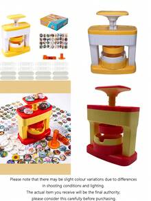 1 Set Children's Badge Making Machine,Portable,Multi-Functional Creative Embossing Machine Badge Punch Tool Kit,Children's Handicrafts, Ideal For Christmas,School Projects And Parties, No Assembly Required (Some Color Patterns Randomly Included) - multicolor - View 13