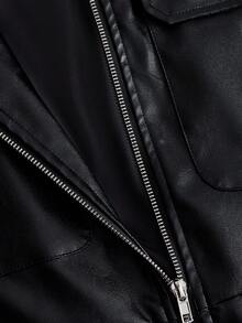 ROMWE MEN Street Life Jaket Komuter Serbaguna untuk Pria - Hitam - View 11