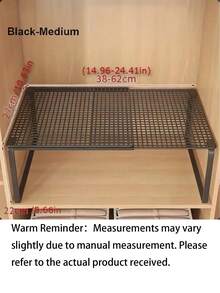 Expandable Wardrobe Organizer Rack - Space-Saving Vertical Storage Rack With Adjustable Height, Suitable For Clothes, Shoes, And Cabinets - Easy To Install, For Wardrobe Organization, Home Organization, Simple Design, Sturdy Structure, Home Storage - Multicolor - View 11