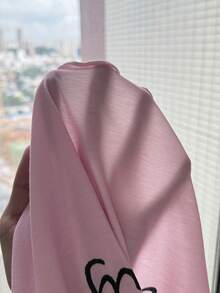 SHEIN 青少年女孩 2件組 春夏新款可愛印花圓領T恤與短褲家居服套裝，舒適休閒睡衣 - 彩色 - 查看 11