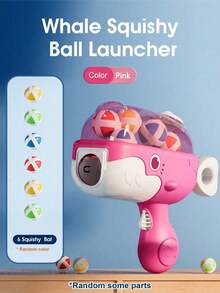 Whale-Shaped Sticky Ball Gun Toy, Target Ball Game, Children'S Multiplayer Shooting Competition, Parent-Child Interaction, Shooting Toy For Boys - Multicolor - View 18