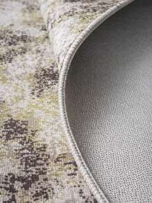 Digital Print Non-Slip Washable Runner Rug/Area Rug, Living Room Rug, Modern Design, Modern, Scandinavian, Bohemian And Classic Style, 100% Polyester, Made In Turkey - Beige - View 2