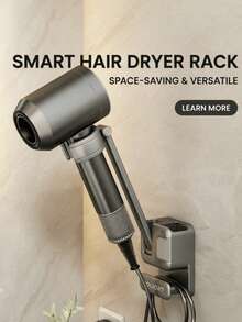 Soporte para Secador de Pelo - Colgador de Secador de Pelo Eléctrico para Baño sin Taladro - Soporte de Pared para Secador de Pelo para Baños - Solución de Almacenamiento para Secadores de Pelo. - Multicolor - Ver 7