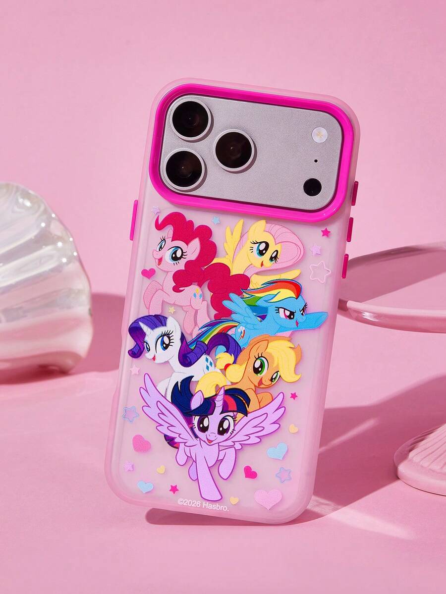 My Little Pony X SHEIN 卡通圖案粉色糖果色手機殼,防摔保護 11-17 手機殼 - 彩色 - 查看 1