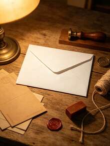 100/50 Hemp Patterned Envelope Letter Set, Western Triangular Envelope Special Paper, Antique Style Love Letter Invitation. - one-size - View 7