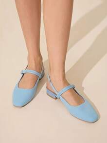CUCCOO BASICS Ladies Mary Jane Flats Daily Fashion Comfortable Versatile Casual Flats, Suitable For Walking Travel And Vacation - Sky blue - View 2