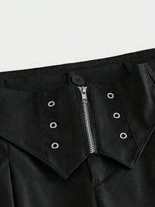 FeverCity Men's Solid Color Casual Versatile Daily Wear Long Pants - Black - View 6