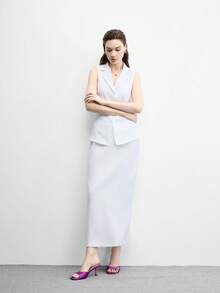 CUCCOO BIZCHIC 女款經典舒適百搭優雅度假休閒穆勒高跟涼鞋 - 紫色2色丁 - 查看 3