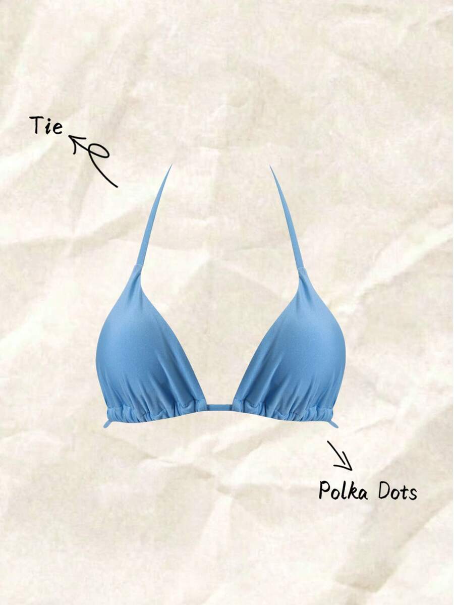 SHEIN Swim Top bikini triángulo simple halter