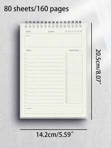 Efficient A5 Spiral Planner: Quality Notebook For Daily Schedules, To-Do Lists & Task Organization - Perfect For School & Office - White - View 4