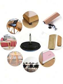 8 Pcs Furniture Sliders, Heavy Duty Chair Glides For Wood Floor, Easy Move & Floor Protection - Dusty Blue - View 2
