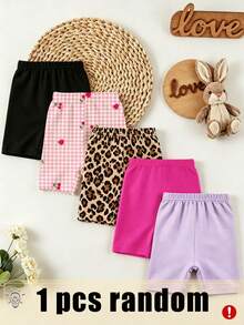 SHEIN Playful Pals 盲盒版：1件隨機韓系休閒可愛女嬰內褲短褲 - 彩色 - 查看 3