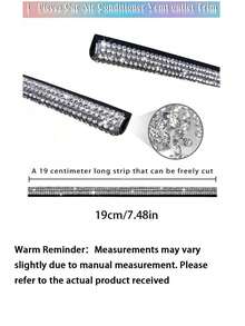 Set Of 5 Car Air Vent Decorative Strips, Diamond Crystal Sparkle - Air outlet decorative strip - View 13
