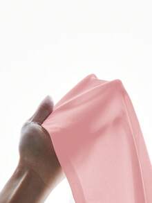 SHEIN BASICS 1件女款純色修身休閒細肩帶背心上衣 白色上衣 - 粉色 - 查看 8