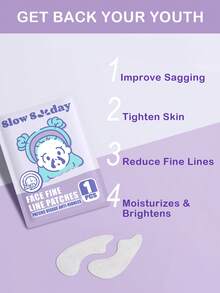 رقعات SlowSunday للخطوط الدقيقة للوجه 5 قطع، تحسن خطوط الابتسامة، K Beauty، مثالية للحفلات، مناسبة للصيف والخريف - Lifting - مشاهدة 3