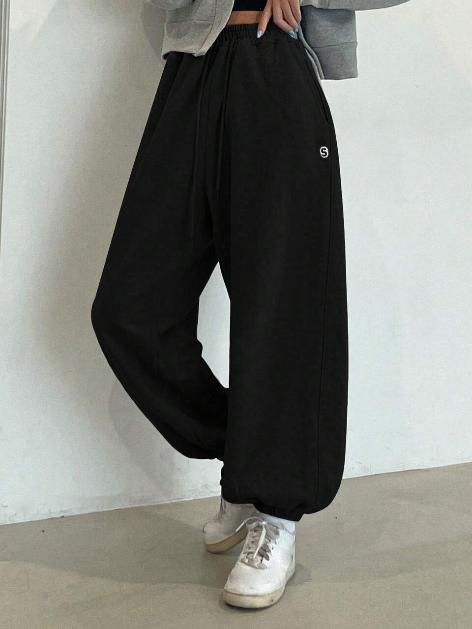 Women's Elastic Waist Loose Street Casual Sweatpants Fall