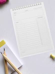 Efficient A5 Spiral Planner: Quality Notebook For Daily Schedules, To-Do Lists & Task Organization - Perfect For School & Office - White - View 6