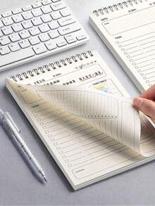 Efficient A5 Spiral Planner: Quality Notebook For Daily Schedules, To-Do Lists & Task Organization - Perfect For School & Office - White - View 9