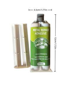 1Pc 2Pcs Cast Iron Gel High Temperature Resistant Welding Adhesive High Strength Metal Bonding Glue For Water Tank Radiator Plastic Pipe Leak Repair Waterproof AB - green - View 6