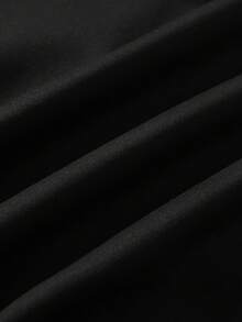 ROMWE MEN 男士印花圖案毛絨領寬鬆版型連帽衛衣 - 黑色 - 查看 8