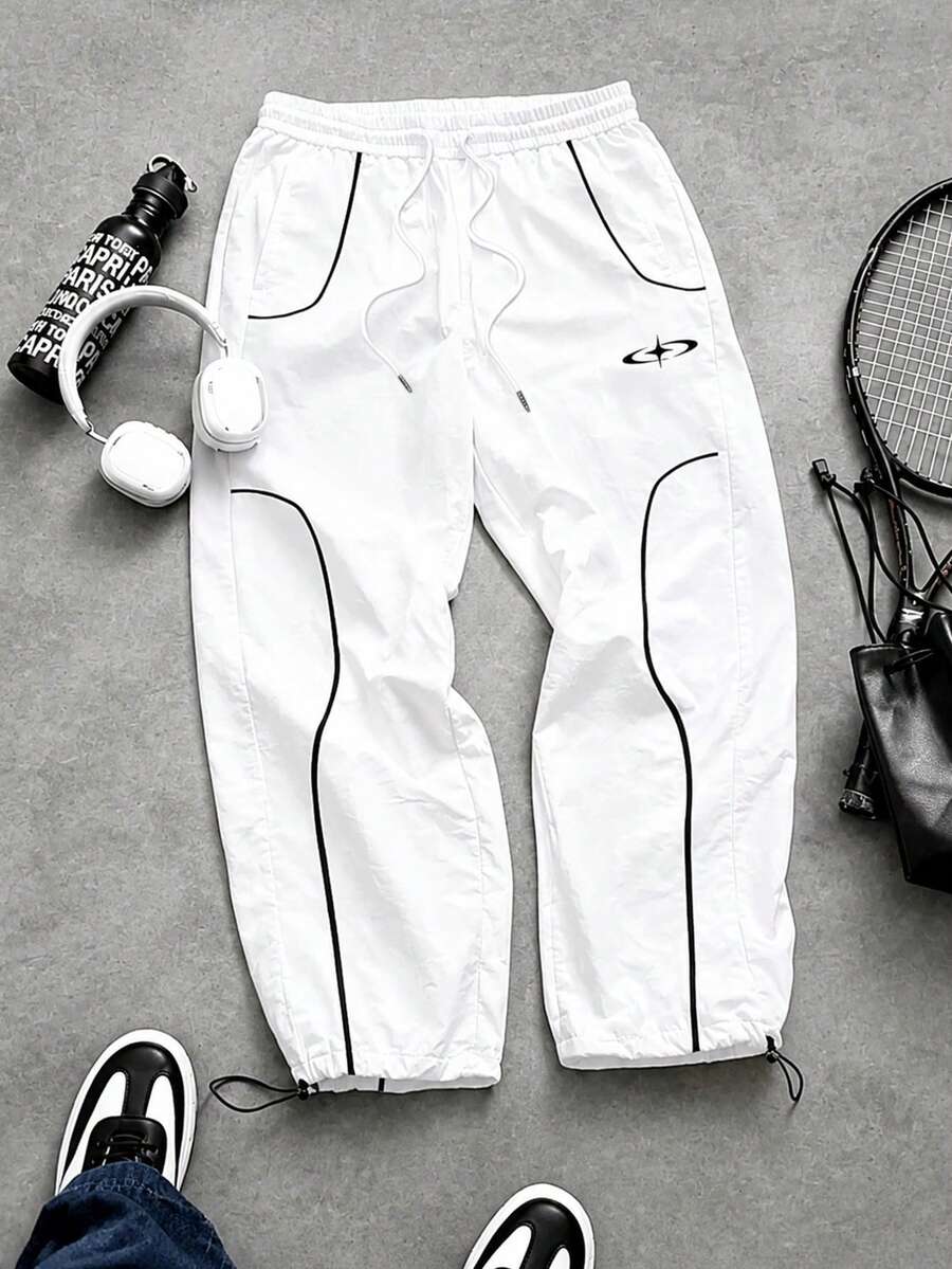 Sport MetroGents 男士抽繩腰拼色休閒日常旅行運動長褲 - 彩色 - 查看 1