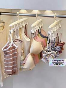 1/2PCs Durable Multi-Hook Hanger For Wardrobe Finishing And Clothes Drying Can Be Used To Store Underwear, Stockings, Ribbons, Hats And Other Purposes - Multicolor - View 1