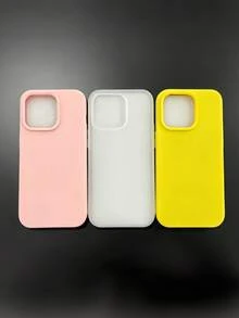 1PC Resistant Fingerprint Proof Non Slip Durable Flexible Solid Color Phone Case Cover For Home Office Travel Outdoor Daily Use Protective Accessory - Multicolor - View 5