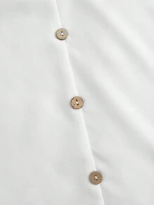 EMERY ROSE Camisa de mujer con bordado y abotonadura, casual y minimalista, adecuada para el verano - Multicolor - Ver 3