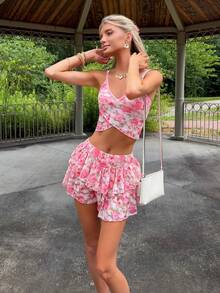 Sydney Algeri Women Two Pieces Outfits For Daily Wear Elegant Pink - Pink - View 5
