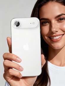 1pack Diamond Lens Film Lens Protection Ring/Shell Tempered Glass [Scratch Resistant] Metal Single Ring Camera Screen Protection Film Lens Cover Lens Protection Ring, Compatible With Iphone 17 And 17air - Silver - View 3