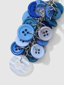 ROMWE Kawaii 1 Creative, Unique, Simple And Multi-Colored Irregular Flat Button DIY Keychain Bag Pendant, Suitable For Sisters To Wear, Holiday Gift - Multicolor - View 7