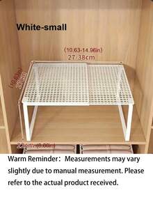 Expandable Wardrobe Organizer Rack - Space-Saving Vertical Storage Rack With Adjustable Height, Suitable For Clothes, Shoes, And Cabinets - Easy To Install, For Wardrobe Organization, Home Organization, Simple Design, Sturdy Structure, Home Storage - Multicolor - View 9
