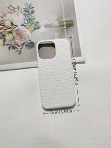 1 Buah Casing Kulit PU Tekstur Buaya Tahan Guncangan dan Jatuh Anti Gores Pas Ramping Kokoh Tahan Lama untuk iPhone 17/16 Pro Max 17/16 Pro Hadiah Mewah untuk Pria dan Wanita Berkualitas Tinggi - Putih - View 3