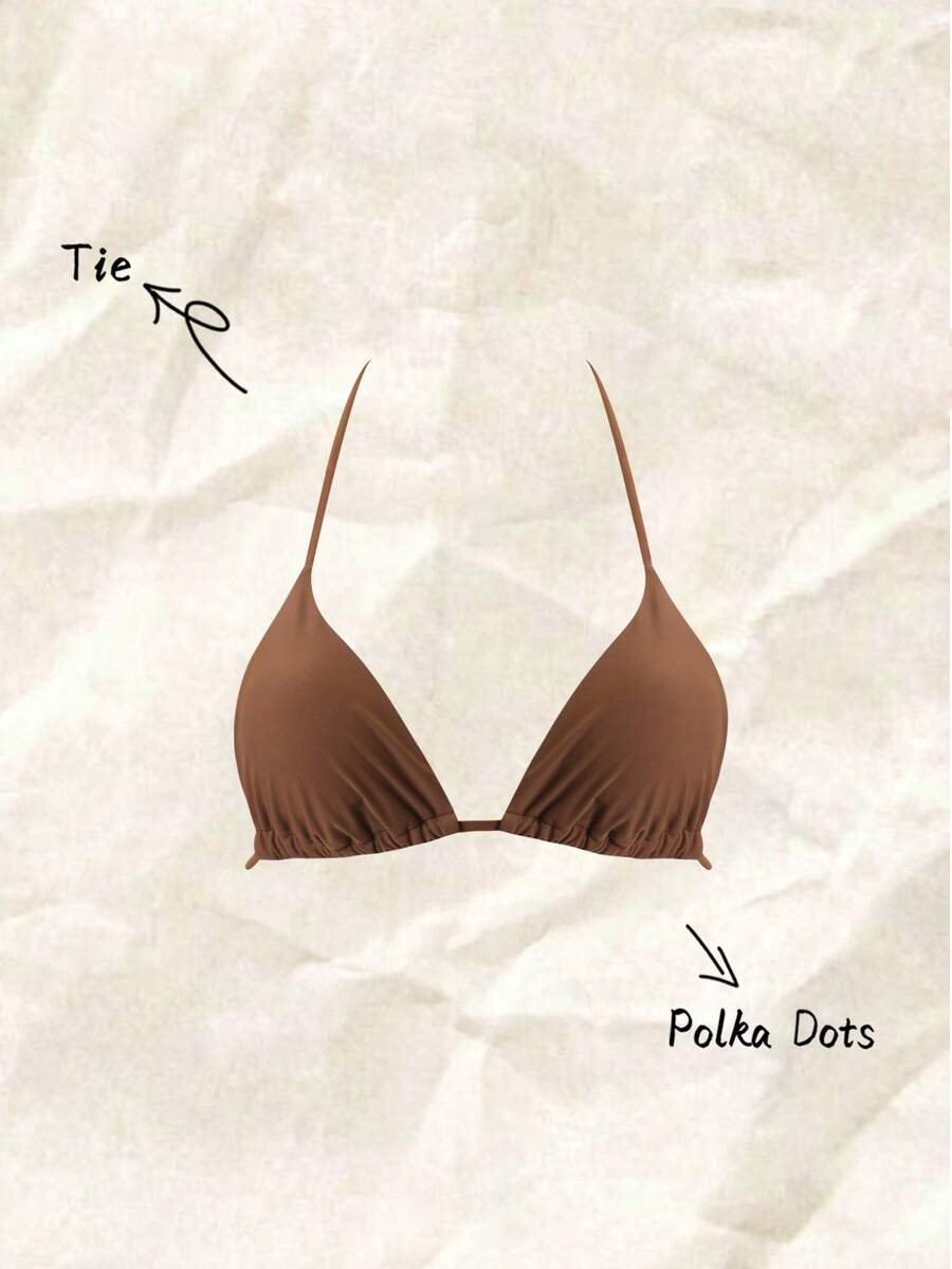 Elavelle Women Bikini Tops Simpul Plain Seksi