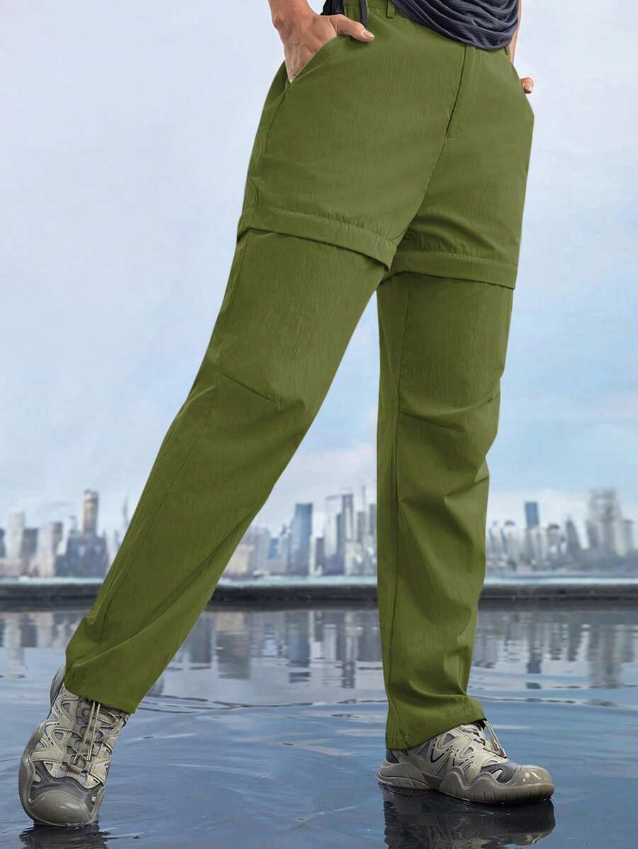 In My Nature Women's Detachable 2-Section Long Pants For Outdoor Camping, Hiking And City Commuting - Grass Green - View 1