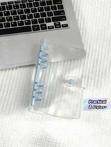 A6 Transparent Loose-Leaf Cover Sticker Book, Stickers, 3D Sticker Storage Box, 6-Hole PVC Notebook Set, DIY Diary - Multicolor - View 1