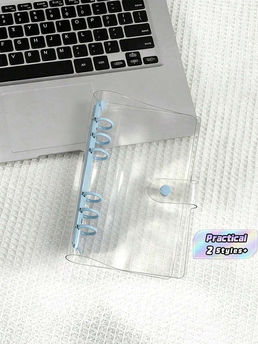 A6 Transparent Loose-Leaf Cover Sticker Book, Stickers, 3D Sticker Storage Box, 6-Hole PVC Notebook Set, DIY Diary - Multicolor - View 1