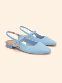 CUCCOO BASICS Ladies Mary Jane Flats Daily Fashion Comfortable Versatile Casual Flats, Suitable For Walking Travel And Vacation - Sky blue - View 6