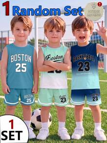 SHEIN Playful Pals 隨機 3 套得 1 套經典足球球衣，亦適用於運動訓練上衣，專為足球愛好者設計 - 彩色 - 查看 4