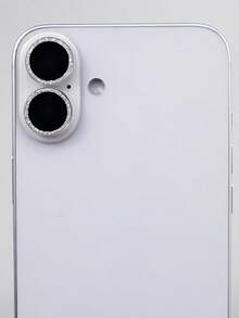 1pack Diamond Lens Film Lens Protection Ring/Shell Tempered Glass [Scratch Resistant] Metal Single Ring Camera Screen Protection Film Lens Cover Lens Protection Ring, Compatible With Iphone 17 And 17air - Silver - View 4