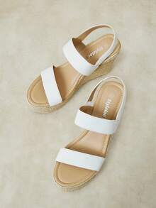 Styleloop Sandalias de plataforma y cuña para mujer - Blanco - Ver 5