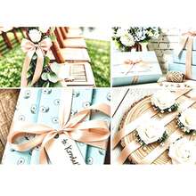 1 Rollo de Cinta de Satén de Poliéster - Caja de Regalo, Caja de Caramelos, Caja de Pastel, Cinta de Decoración de Flores Frescas (Teñida a Máquina con Ligera Diferencia de Color) - Champán - Ver 7
