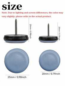 8 Pcs Furniture Sliders, Heavy Duty Chair Glides For Wood Floor, Easy Move & Floor Protection - Dusty Blue - View 3